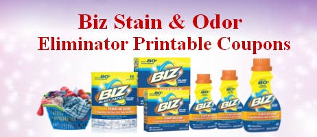 Biz Stain & Odor Eliminator Printable Coupons