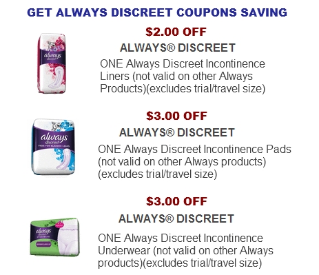 Always Discreet Coupon