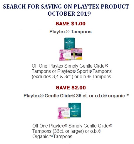 Print Now 5 In New Playtex Tampon Coupons With Deals To Match