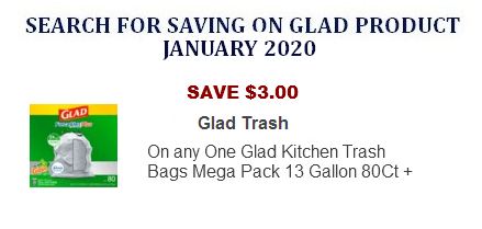 New 0 75 1 Glad Trash Bags Printable Coupon Deal Seeking Mom