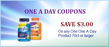 One a day coupons